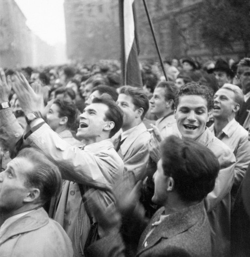Demonstration on 23th October, 1956. MTI Archive: Ferenc Fehérvári